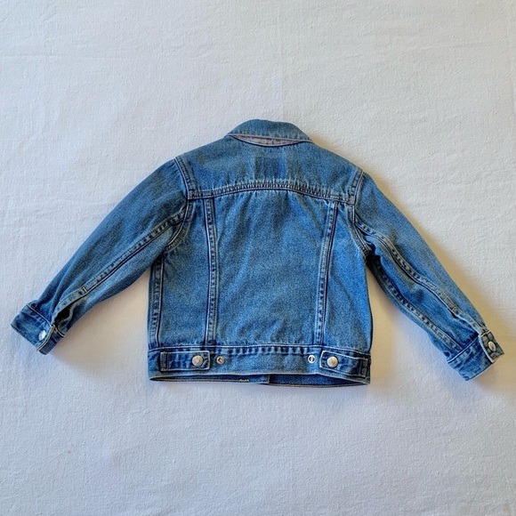 Levi’s 2003 Y2K Vintage Red Tab Blue Jean 100% Cotton Girls Denim Jacket 4T - Picture 6 of 9
